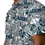 Utah State Aggies Hawaiian Shirt – Hibiscus Overlay