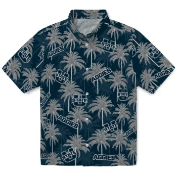 utah state aggies palm grove navy hawaiian shirts best selling