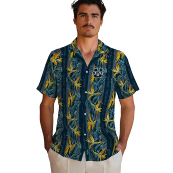 utah state aggies paradise vines navy hawaiian shirts fashion forward