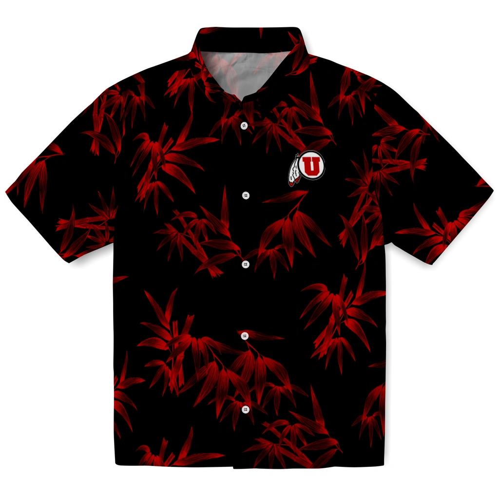 Utah Utes Hawaiian Shirt - Bamboo Branches utah utes bamboo branches red black hawaiian shirts best selling