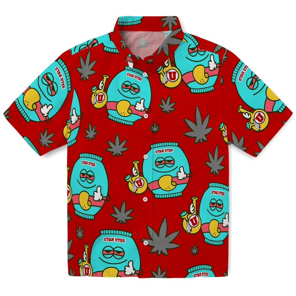 Utah Utes Hawaiian Shirt - Chill Vibe utah utes bong smile red hawaiian shirts best selling