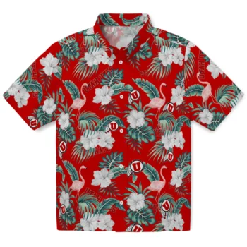 utah utes flamingo palms red hawaiian shirts best selling