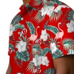 Utah Utes Hawaiian Shirt – Flamingo and Hibiscus