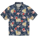 Utah Utes Hawaiian Shirt – Flamingo Hibiscus