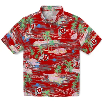 utah utes flamingo retreat red hawaiian shirts best selling