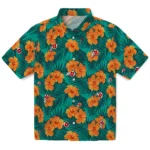 Utah Utes Hawaiian Shirt – Hibiscus and Palm Leaves