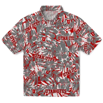 utah utes hibiscus overlay hawaiian shirts best selling