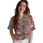 Utah Utes Hawaiian Shirt – Hibiscus Overlay