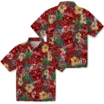 Utah Utes Hawaiian Shirt – Hibiscus Tiki Jungle