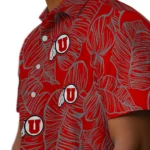 Utah Utes Hawaiian Shirt – Leaf Outline
