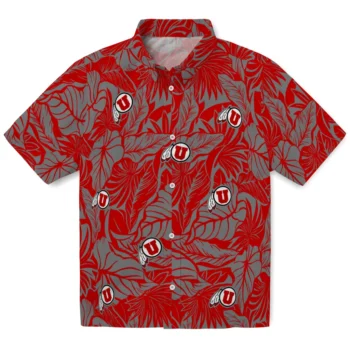 utah utes monstera layer red hawaiian shirts best selling