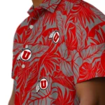 Utah Utes Hawaiian Shirt – Monstera Layer