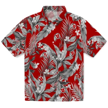 utah utes palm leaves red hawaiian shirts best selling