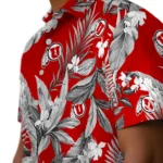 Utah Utes Hawaiian Shirt – Palm Leaves