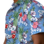 Utah Utes Hawaiian Shirt – Pineapple Bouquet