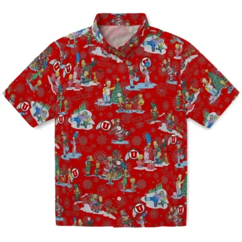 utah utes simpsons christmas red hawaiian shirts best selling