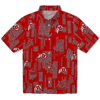 utah utes turtle lines red hawaiian shirts best selling
