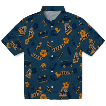 utep miners beach vibe navy hawaiian shirts best selling