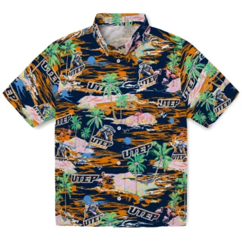 utep miners flamingo retreat blue hawaiian shirts best selling