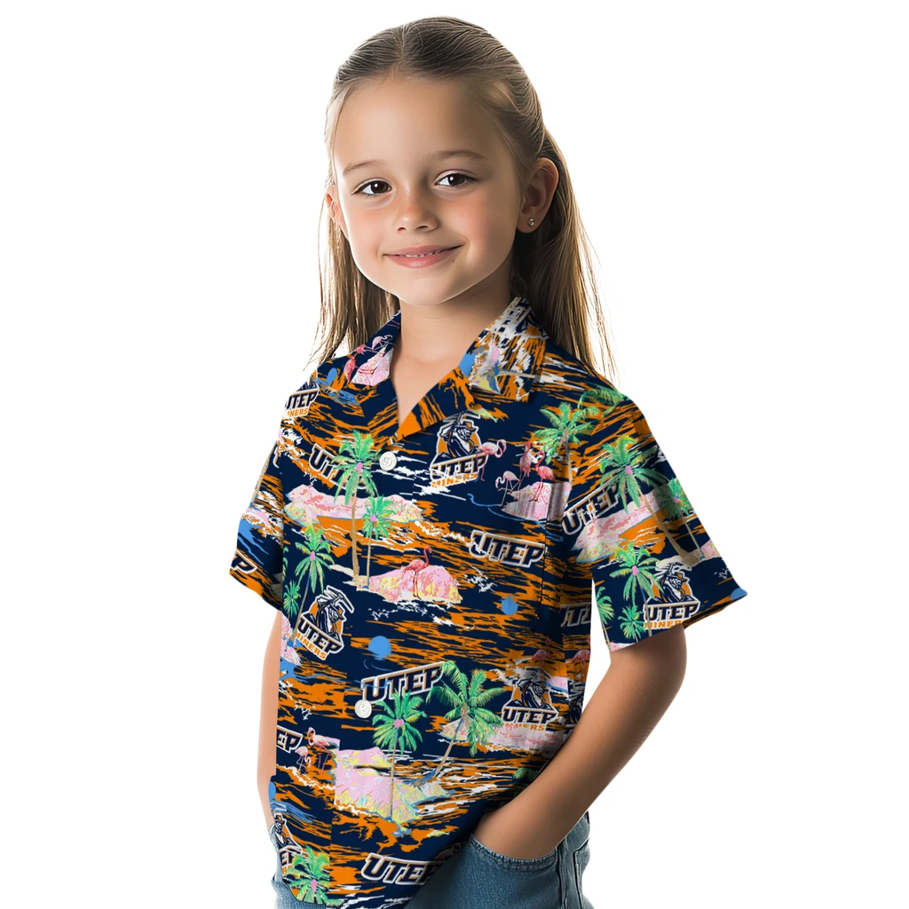 UTEP Miners Hawaiian Shirt - Hawaii Island utep miners flamingo retreat blue hawaiian shirts premium grade