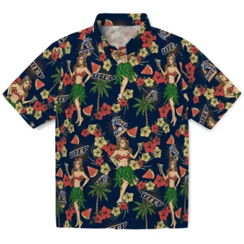 utep miners hawaiian girls design blue hawaiian shirts best selling