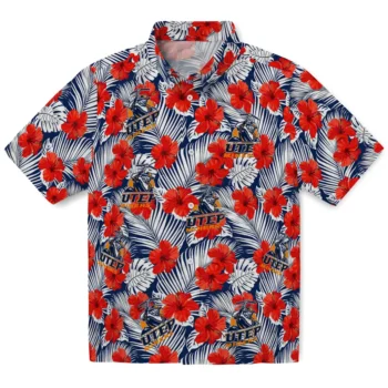 utep miners hibiscus fiesta red royal blue hawaiian shirts best selling