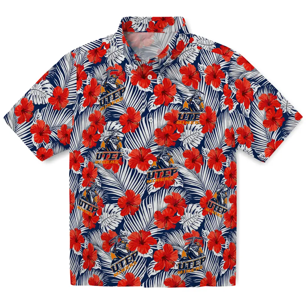 UTEP Miners Hawaiian Shirt - Hibiscus Fiesta utep miners hibiscus fiesta red royal blue hawaiian shirts best selling