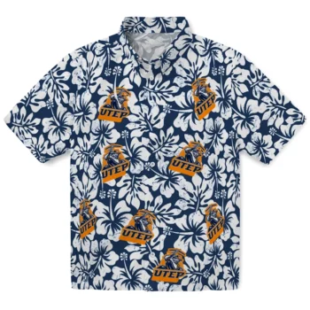 utep miners hibiscus motif blue white hawaiian shirts best selling