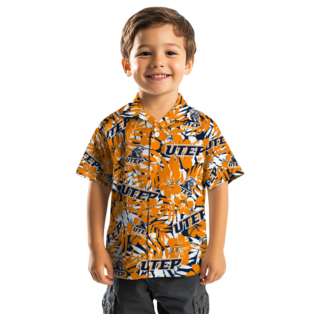 UTEP Miners Hawaiian Shirt - Hibiscus Overlay utep miners hibiscus overlay hawaiian shirts top rated