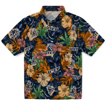 utep miners tiki jungle blue hawaiian shirts best selling
