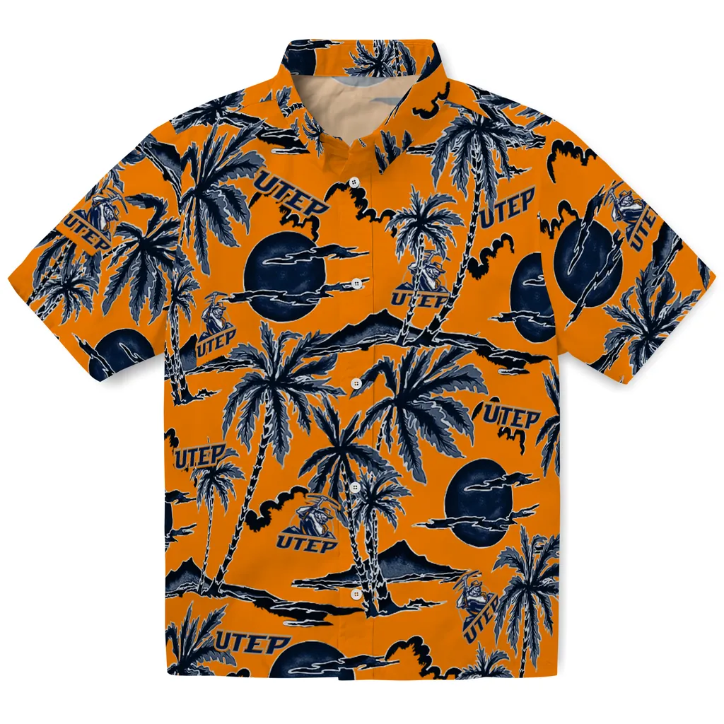 UTEP Miners Hawaiian Shirt - Palm Sunset utep miners palm sunset hawaiian shirts best selling