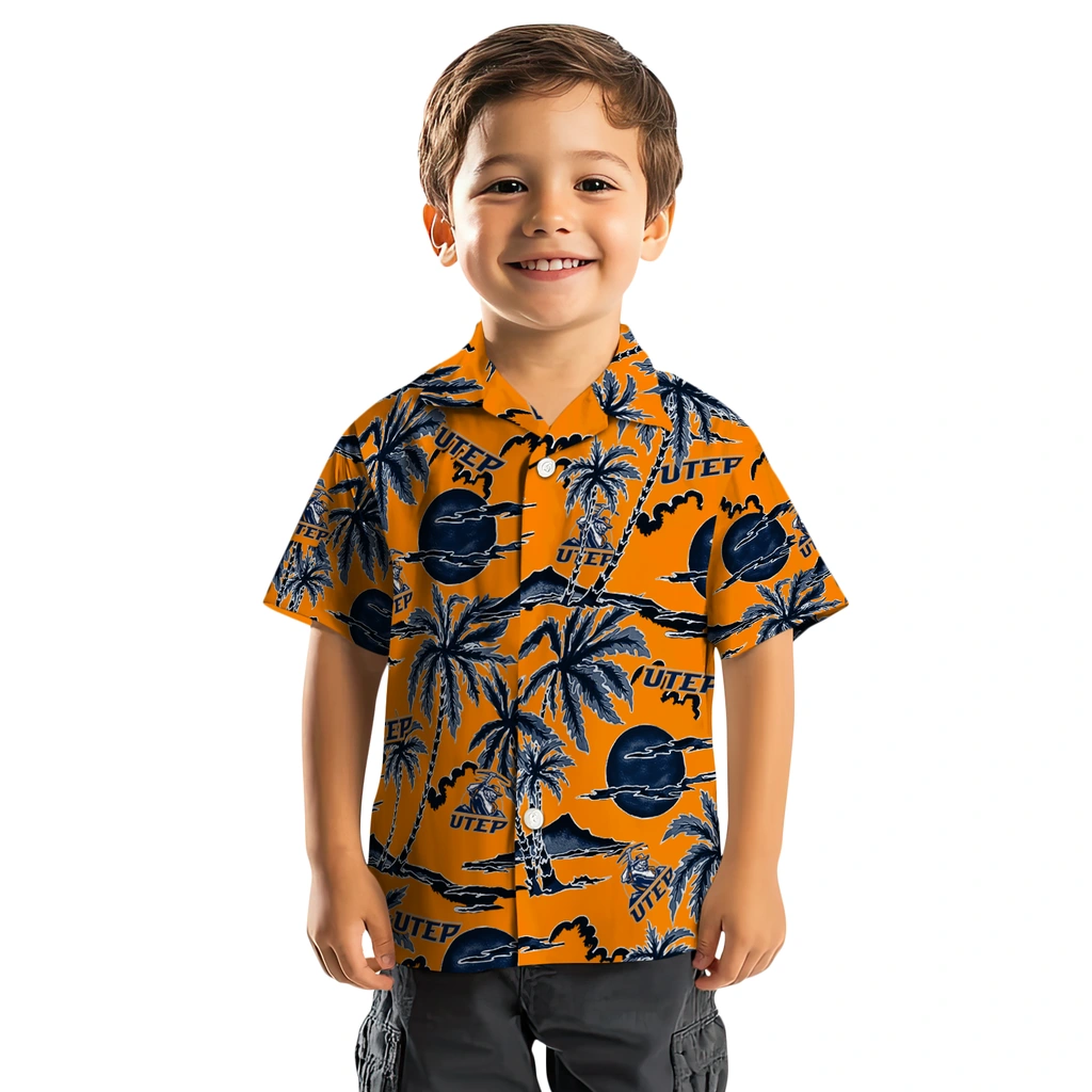 UTEP Miners Hawaiian Shirt - Palm Sunset utep miners palm sunset hawaiian shirts top rated