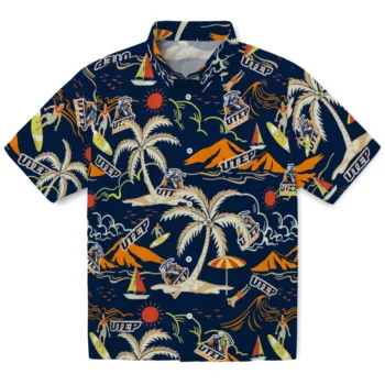 utep miners palm tree island blue hawaiian shirts best selling