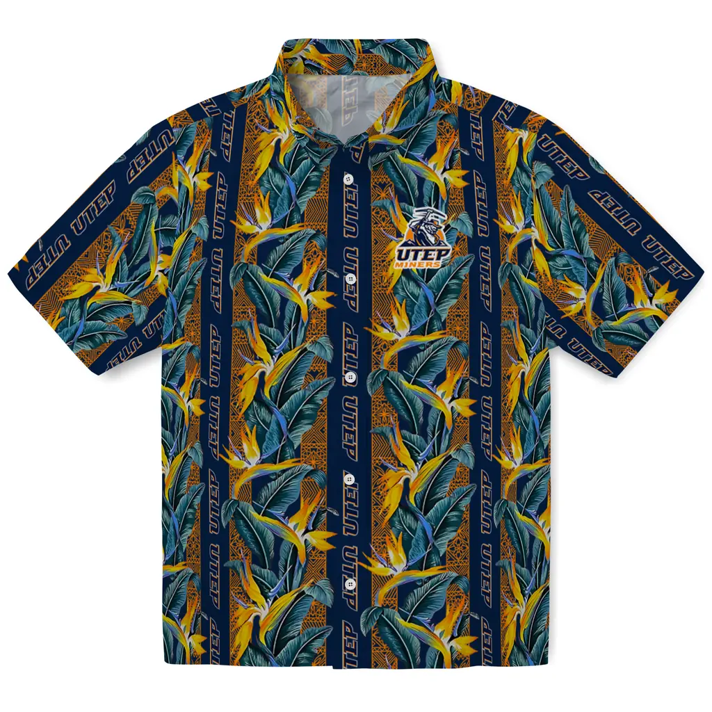 UTEP Miners Hawaiian Shirt - Paradise Vines utep miners paradise vines blue hawaiian shirts best selling