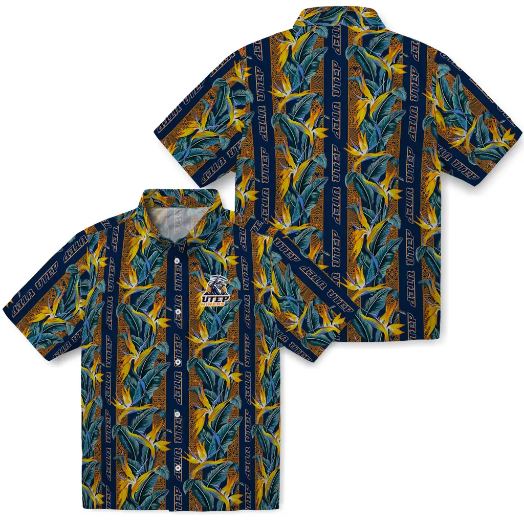 UTEP Miners Hawaiian Shirt - Paradise Vines utep miners paradise vines blue hawaiian shirts high quality