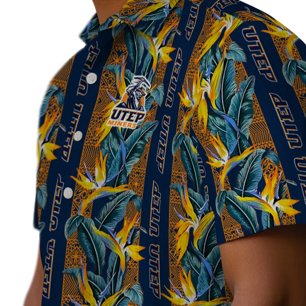 UTEP Miners Hawaiian Shirt - Paradise Vines utep miners paradise vines blue hawaiian shirts trendy