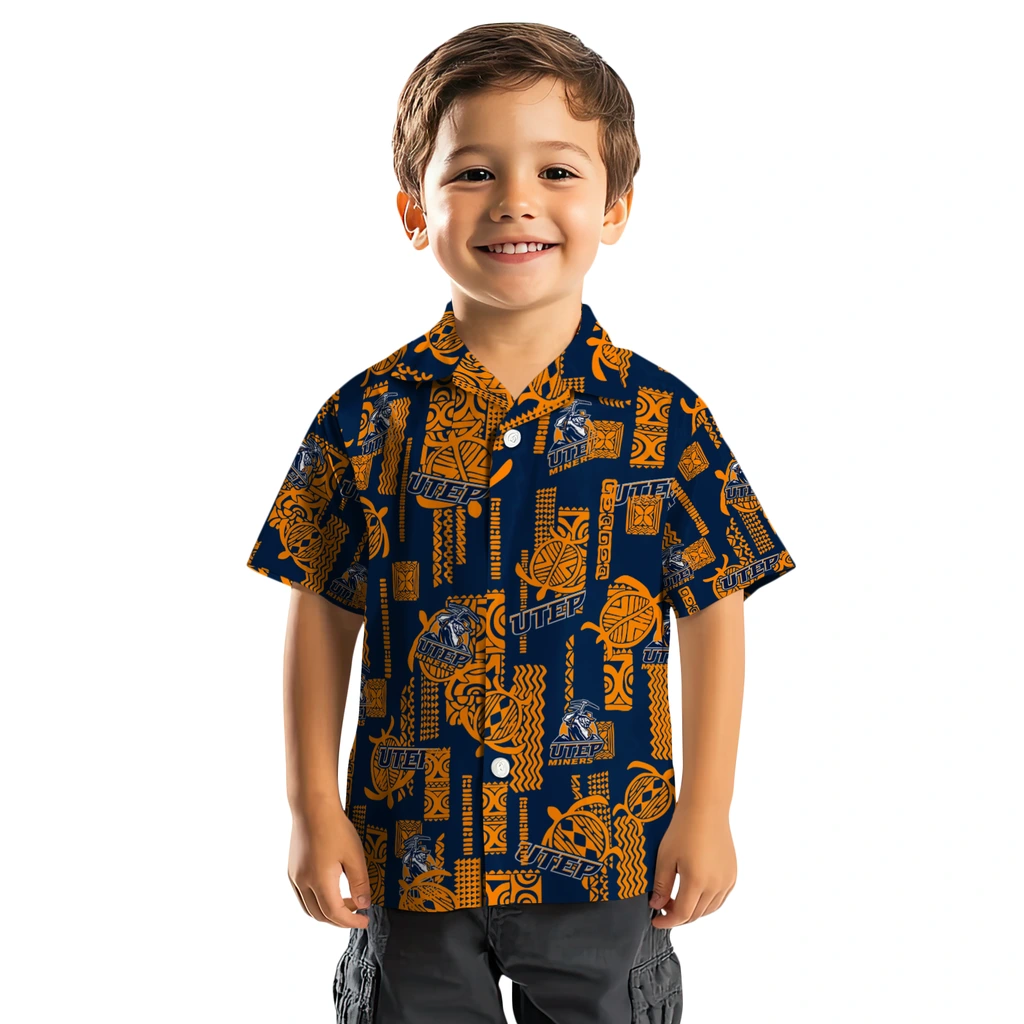 UTEP Miners Hawaiian Shirt - Turtle Lines utep miners turtle lines blue hawaiian shirts top rated