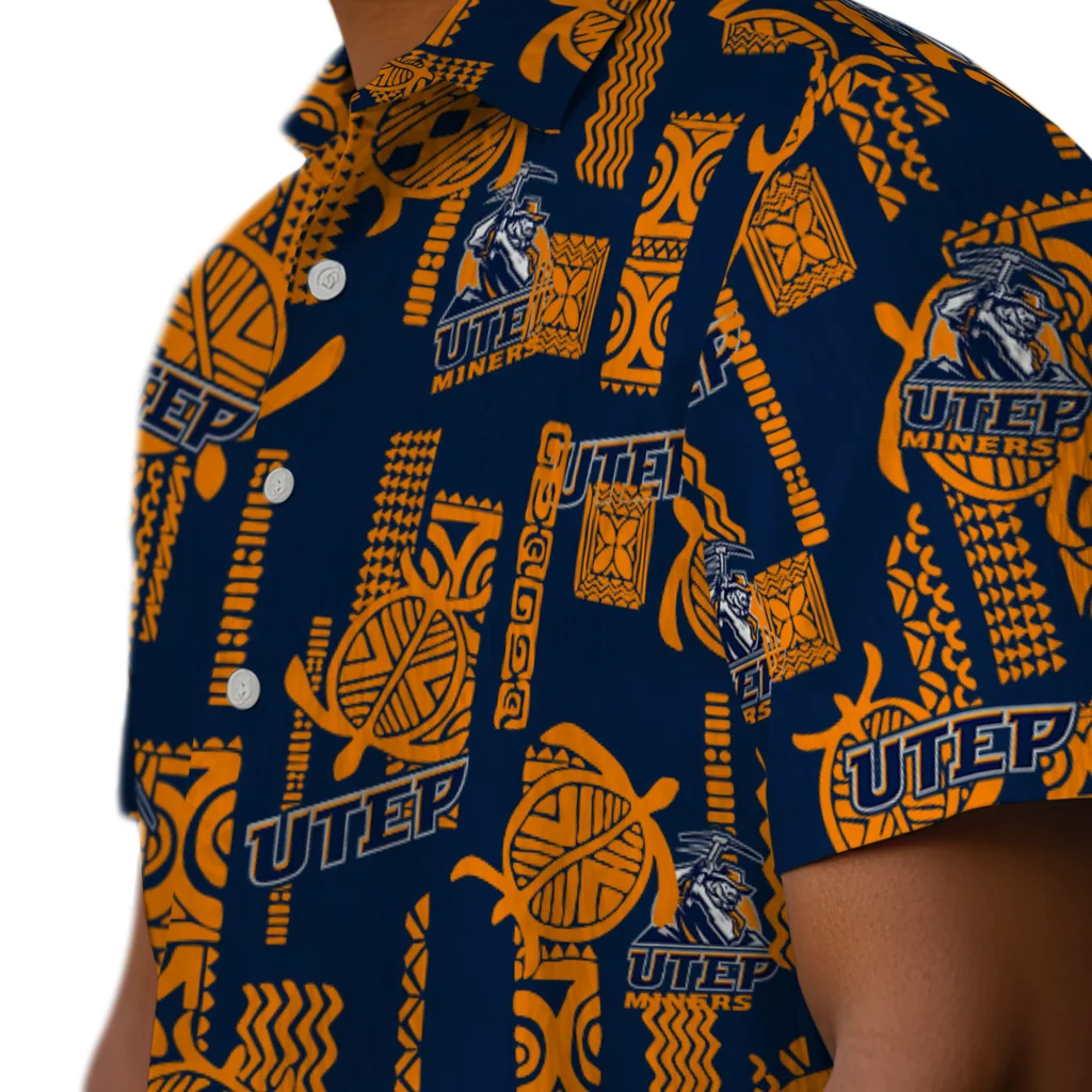 UTEP Miners Hawaiian Shirt - Turtle Lines utep miners turtle lines blue hawaiian shirts trendy