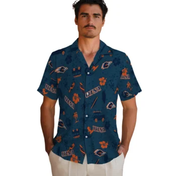 utsa roadrunners beach vibe navy hawaiian shirts fashion forward