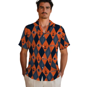 utsa roadrunners balloon plaid orange hawaiian shirts fashion forward