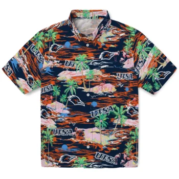 utsa roadrunners flamingo retreat orange hawaiian shirts best selling