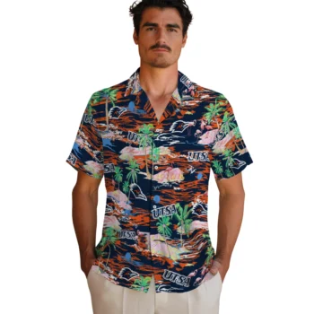 utsa roadrunners flamingo retreat orange hawaiian shirts fashion forward
