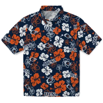 utsa roadrunners hibiscus bloom orange hawaiian shirts best selling