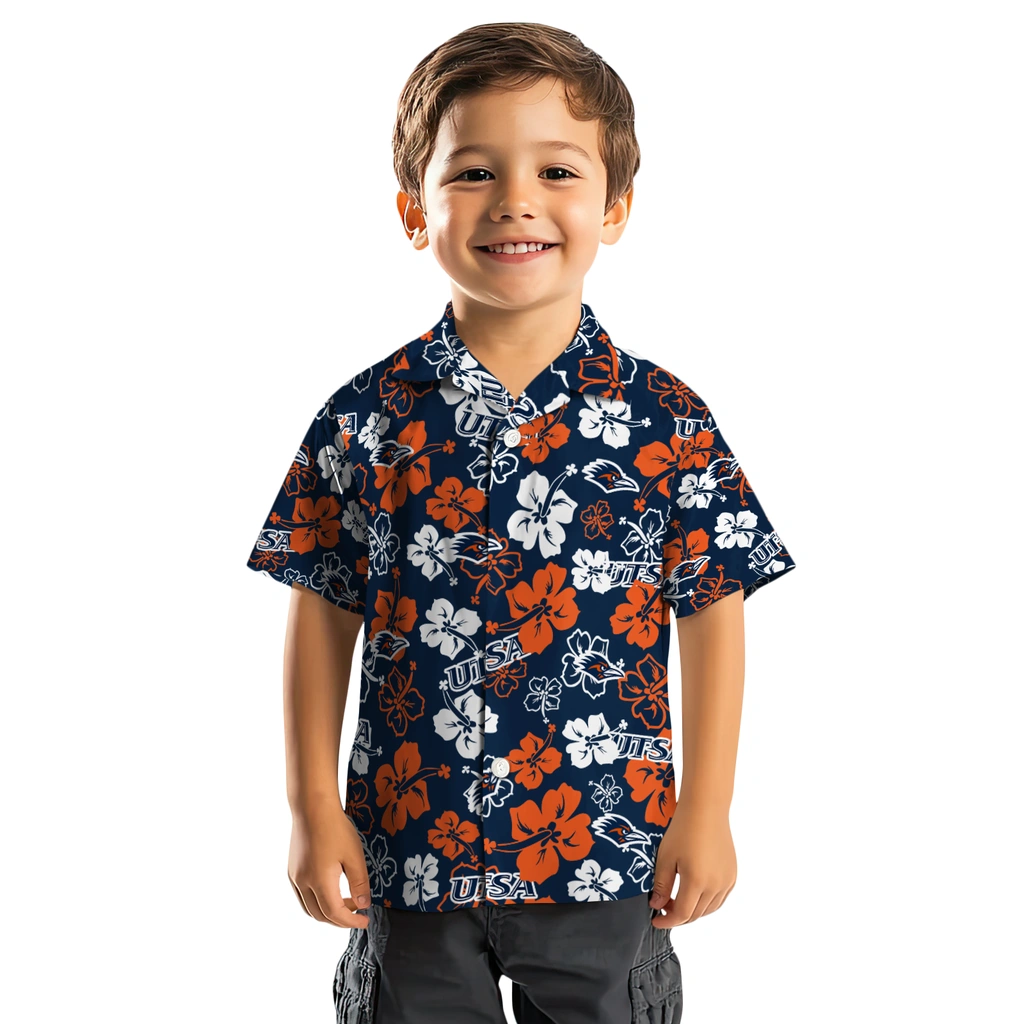 UTSA Roadrunners Hawaiian Shirt - Hibiscus Flower Design utsa roadrunners hibiscus bloom orange hawaiian shirts top rated