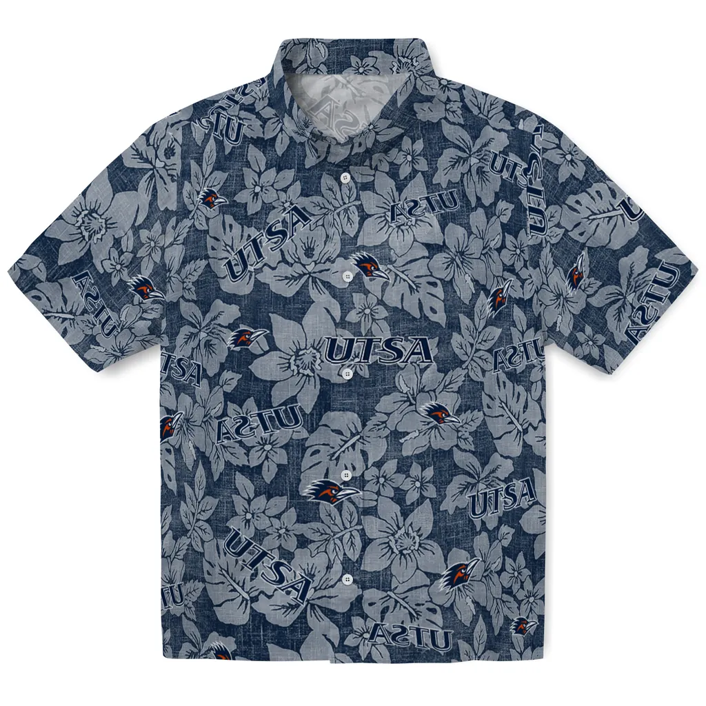 UTSA Roadrunners Hawaiian Shirt - Hibiscus Oasis utsa roadrunners hibiscus oasis orange hawaiian shirts best selling