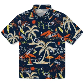 utsa roadrunners palm tree island orange hawaiian shirts best selling