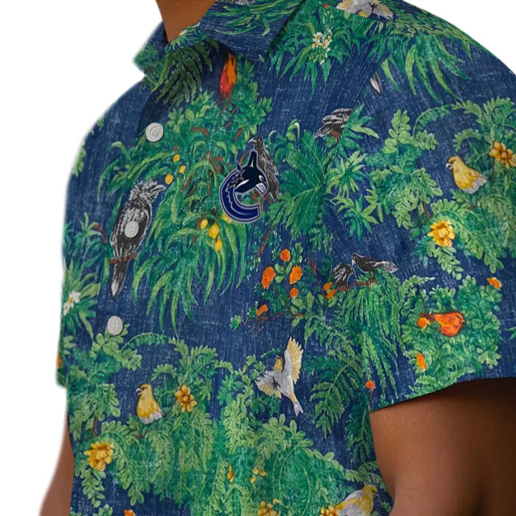 Vancouver Canucks Hawaiian Shirt - Bird Canopy vancouver canucks bird canopy green hawaiian shirts trendy