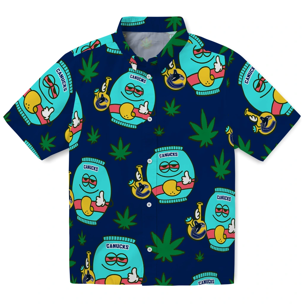 Vancouver Canucks Hawaiian Shirt - Chill Vibe vancouver canucks bong smile blue hawaiian shirts best selling