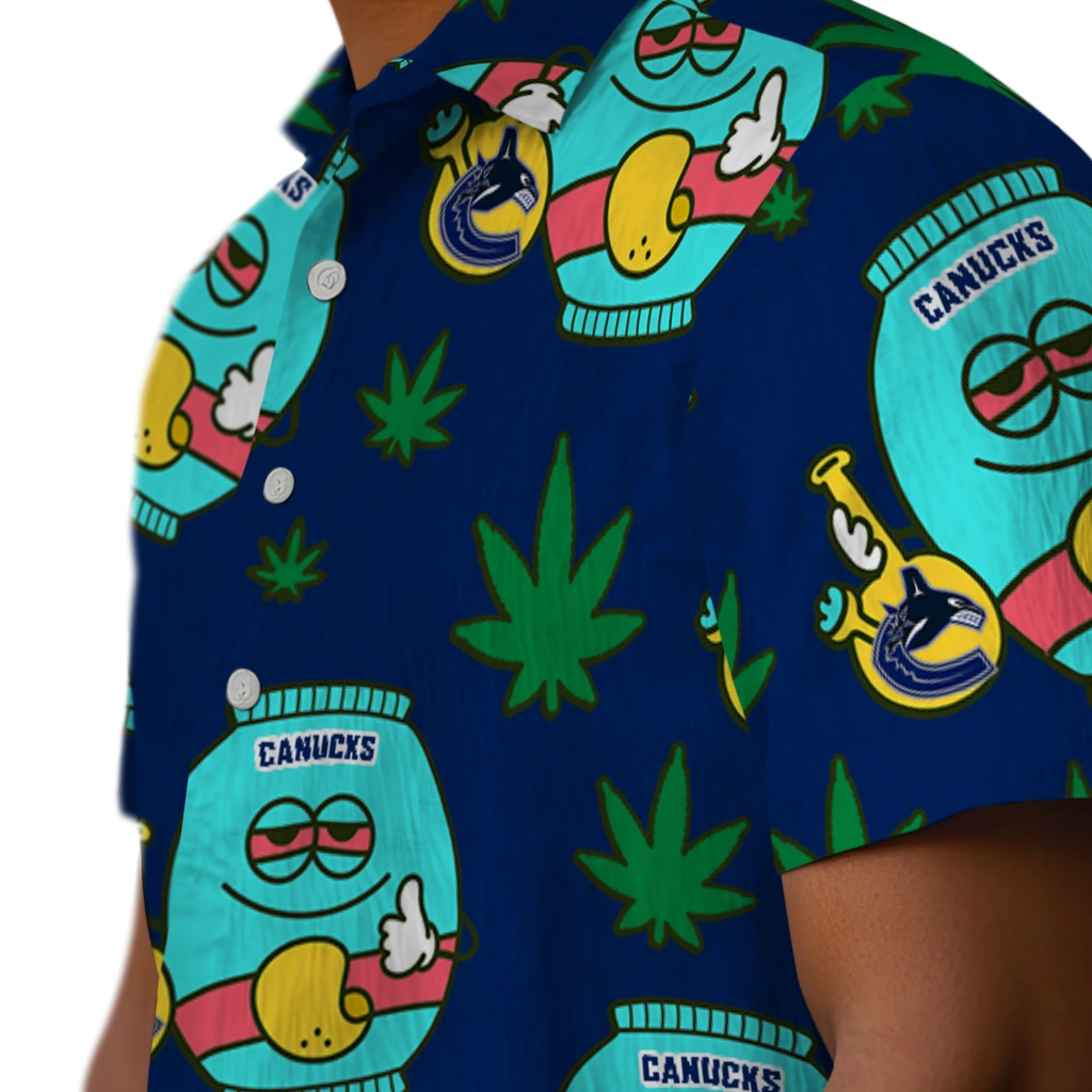 Vancouver Canucks Hawaiian Shirt - Chill Vibe vancouver canucks bong smile blue hawaiian shirts trendy