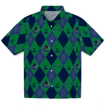 vancouver canucks balloon plaid blue hawaiian shirts best selling